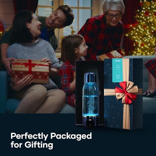 Blue Hydrogen Water Bottle with OLED Display - Portable Alkaline Generator 4000ppb