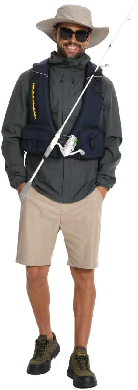 Skiennix Adjustable Lightweight Breathable Life Jacket - Classic Unisex Design with Dual Storage Pockets