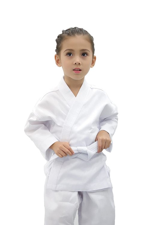 FLKKY Karate Uniform for Kids Adults Students with Belt Lightweight Student Karate Gi Sets Martial Arts Sports Karate suit-size3