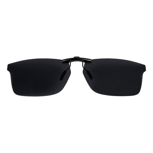 Polarized CLIP-ON Sunglasses for Oakley Ox8081 Plank 2.0 (Black, 55 X 18)