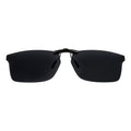 Polarized CLIP-ON Sunglasses for Oakley Ox8081 Plank 2.0 (Black, 55 X 18)