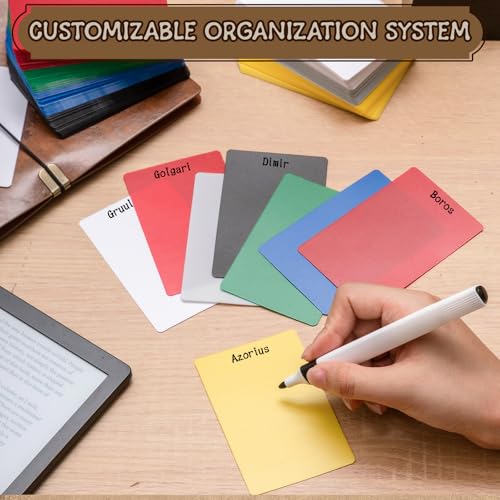168-Piece Color Card Dividers Set for Trading Card Organization - Clear