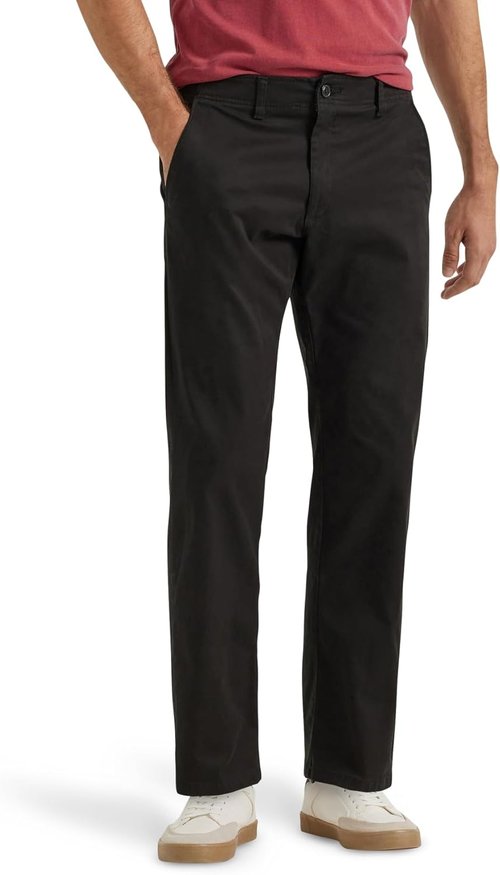 Lee Men's Extreme Motion Pants - Comfortable Flat Front Regular Fit | Versatile Style for Everyday Wear