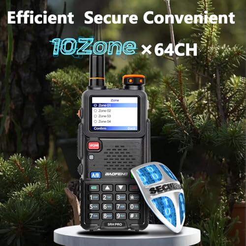 BAOFENG BF-5RH PRO GPS/APRS 10W Ham Handheld Radio with 18.88'' Tactical Antenna - Dual Band, NOAA Weather, Long Range Two-Way Walkie Talkie 2 Pack