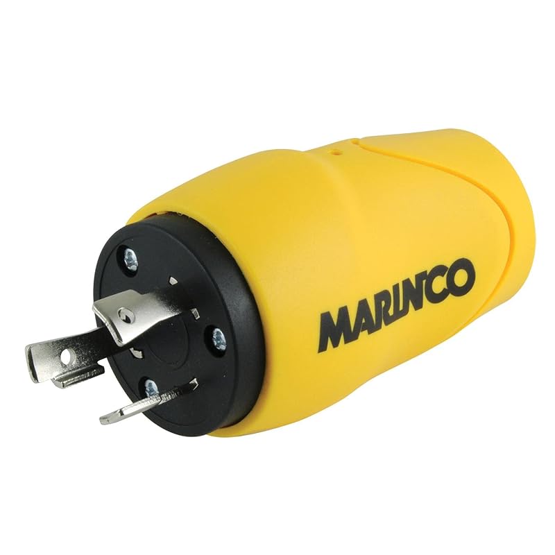 Marinco Shore Power Straight Adapters 30A 125V to 15/20A 125V – Dock Side to Boat Side