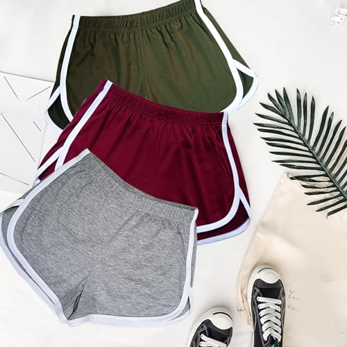 Medium Black Women's Cotton Yoga Shorts Pack - Summer Athletic Sportswear