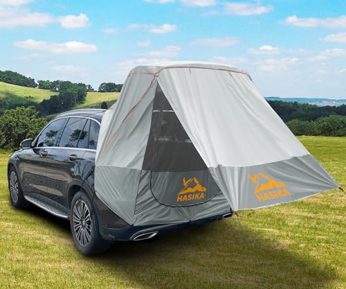 Hasika Car Camping SUV Tailgate Tent Sun Shade Awning Waterproof UPF 50+ Gray
