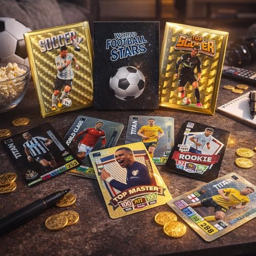 Multicolor Soccer Cards Set - 33 Unique Greatest Soccer Playing Cards - Pack of 3