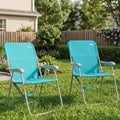 #WEJOY Classic Cyan 2-Pack Folding Beach Chairs for Adults, Lightweight & High Back