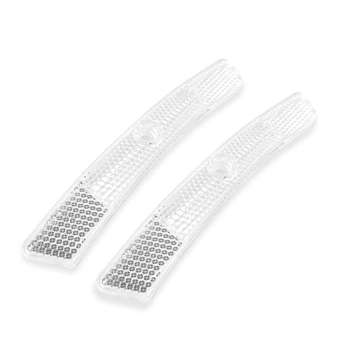 BAR Quick Mount Riding Bicycle Wheel Rim Spoke White Reflective Reflectors - Safe Warning for Mountain Bike Road Bike Decoration Accessories (5.20x0.91x0.48 inches, 2Pcs)