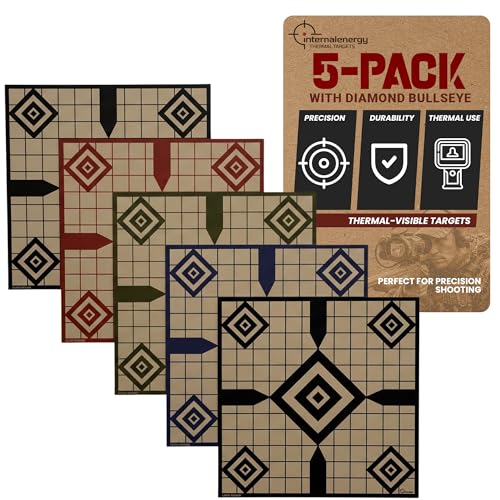 Diamond Thermal Zeroing Targets for Scopes - Passive Range Practice, 5 Pack