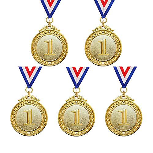 Gold Medal Award Set 5-Pack - Olympic Style Sports & Competition Medals