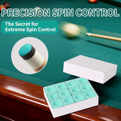 Teal 36 Pack Nano Pool Cue Chalk for Professional Billiard Control