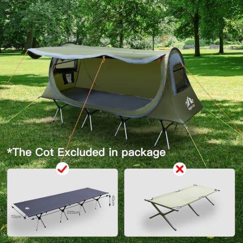 Night Cat 1-Person Waterproof Pop-Up Camping Tent - Army Green, 28.5'' Width