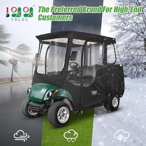 10L0L 2 Passenger Golf Cart Enclosure Rain Cover with Windshield for Yamaha G14 G16 G22 G29 Drive2