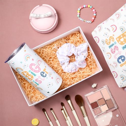 Big Sister Gifts Set for Girls Rainbow - Tumbler, Makeup Bag, Bracelet & Scrunchie