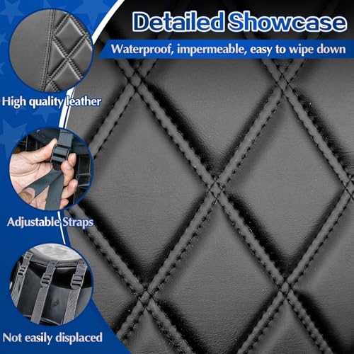 NOKINS Diamond Seat Covers for EZGO TXT Golf Carts 1994-2013 Black & Black Stitching