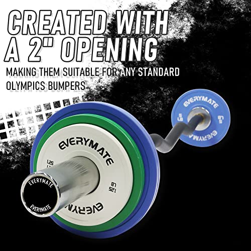 EVERYMATE 15 lb Adjustable Weight Plate Set 2.5 lb + 5 lb Fractional Olympic Bumper Plates