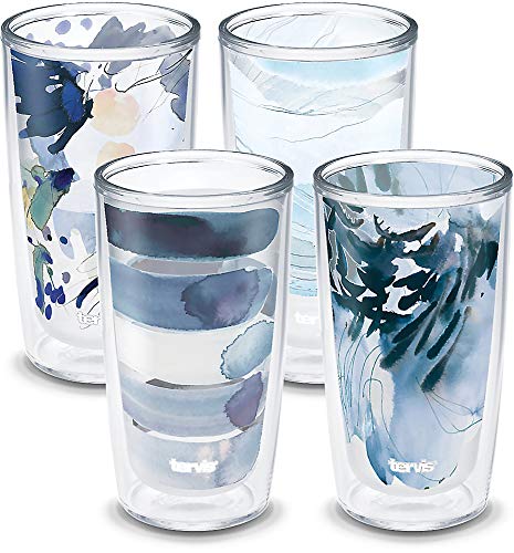 16oz Clear Tervis Tritan Insulated Tumbler Set - Blue Collection, 4-Pack