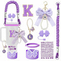 8PCS Cup Accessories Set for Owala & Stanley Quencher Bottles - Purple Plum / K