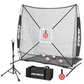 6x6 Ft Baseball Softball Practice Net with Strike Zone - Black Pro Version