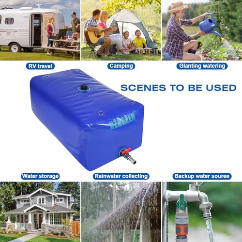 HZGREEN Camouflage 1000L Portable Water Bladder Tank with Brass Fitting