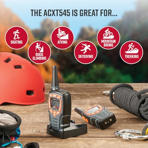 3-Pack Cobra ACXT545 Weather-Resistant Walkie Talkies with NOAA Weather, 28-Mile Range