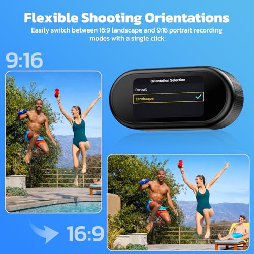 CAMWORLD Black 4K Body Camera with 64GB Card, WiFi, 1.47" HD Screen & Magnetic Mount