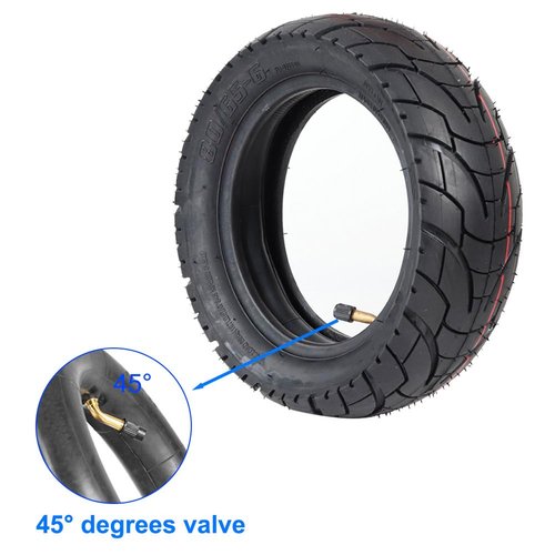 CMIYETO Scooter Tires 80/65-6 City Road Tire And 45° Inner Tube 10 Inches Motorcycle & Electric Scooter Tires Compatible With Apollo 2022 Explore Electric Scooter E-Bike 255x80 10x3.0 Tire
