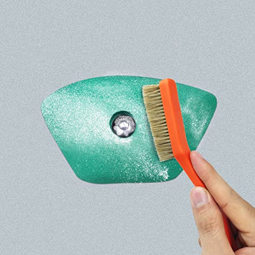TWO STONES Climbing & Bouldering Brush - Black & White Natural Boar's Hair & Durable Handle