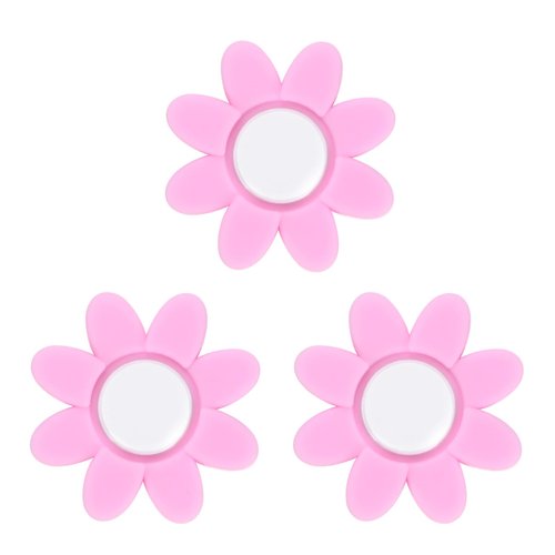 TIXIPEM Tennis Racket Dampener [3PCS] - Funny Flower Shape Silicone Tennis Shock Absorber Racket Vibration Dampener Use for Racket [Pink]