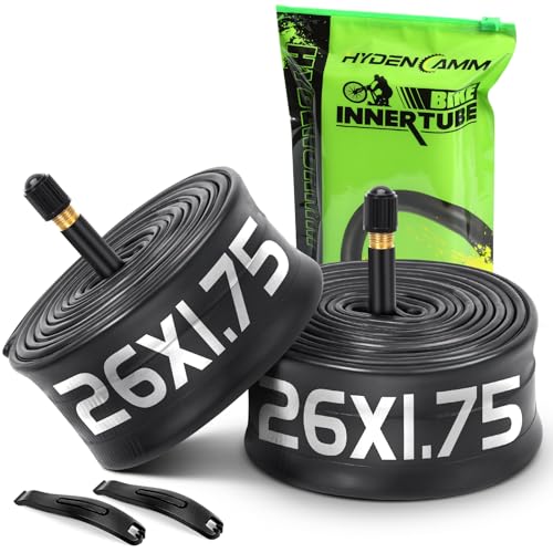 26x1.75-2.125 Bike Tube with 35mm Schrader Valve - 2 Pack, Suitable for Mountain and Kids Bikes