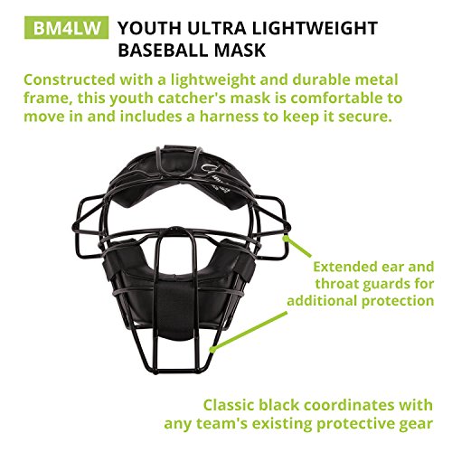 Youth Lightweight Umpire & Catcher’s Facemask - Adjustable Baseball Helmet