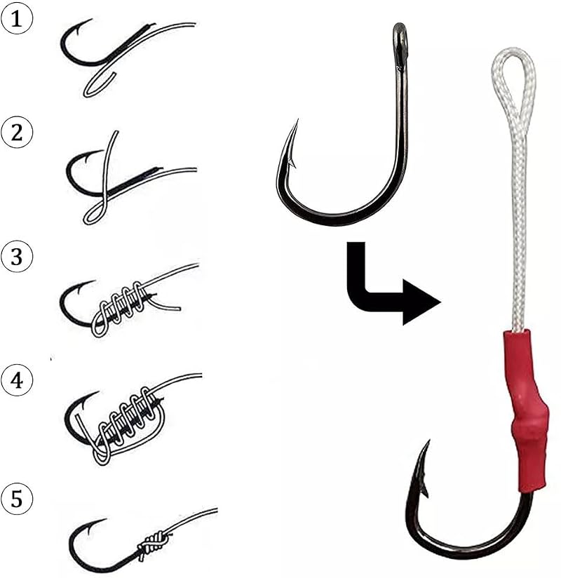 Saltwater Fishing Hooks - 30 Pack In-line Circle Hooks for Tuna, Mackerel, Halibut, Striper, and More - Size #2/0