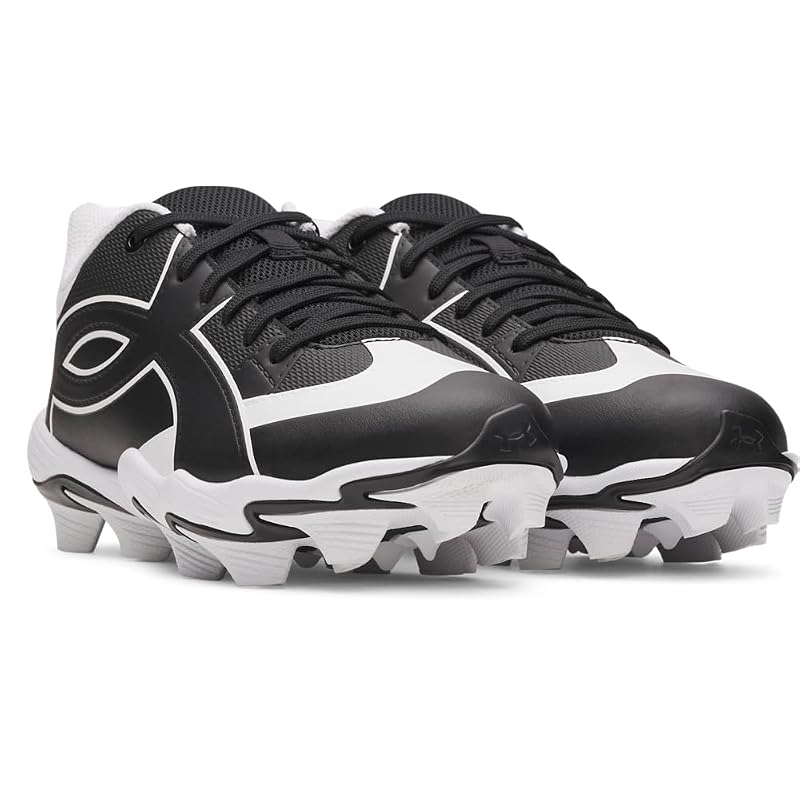 Under Armour Leadoff Icon Low RM JR Baseball Cleats - 001 Black/Black/White Little Kid