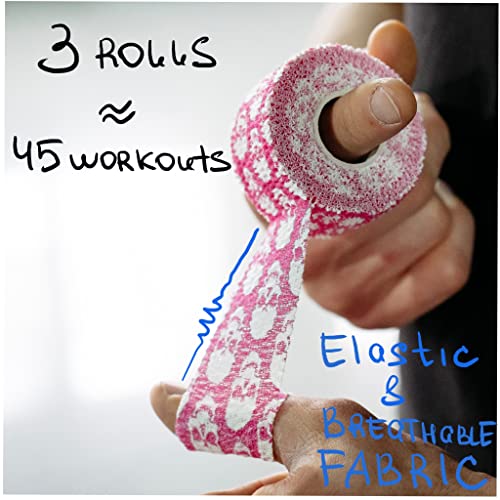 Skull Pattern Weight Lifting Thumb Tape - Hand Grip Support for Powerlifting & Gym