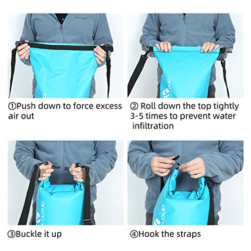 Waterproof Dry Bag 5L for Kayaking, Camping, Beach, Surfing - Pink