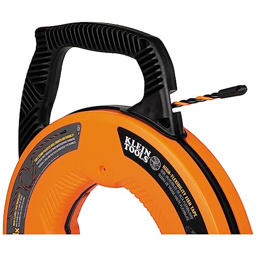 75-Foot Fish Tape – 1/4-Inch Hi-Flex Polyester Wire Pulling Tool with Bright Orange Strand