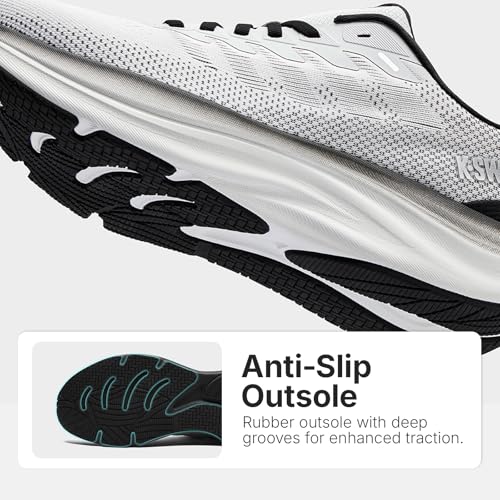K-Swiss Men's Shadx Running & Walking Sneakers - White/Grey/Black, Size 11