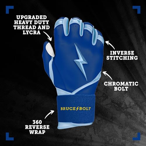Bruce Bolt Bear Series Batting Gloves - Adult & Youth Baseball Gloves