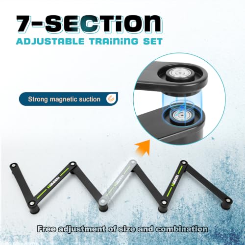 Hikeen 7-Sections Magnetic Hockey Training Stickhandling Tool, Portable Puck Control Trainer
