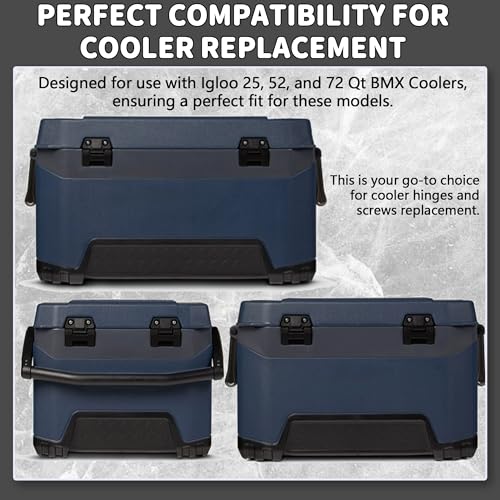 Igloo Cooler Hinge with Screws Replacement Parts for 25, 52, 72 Qt BMX Coolers