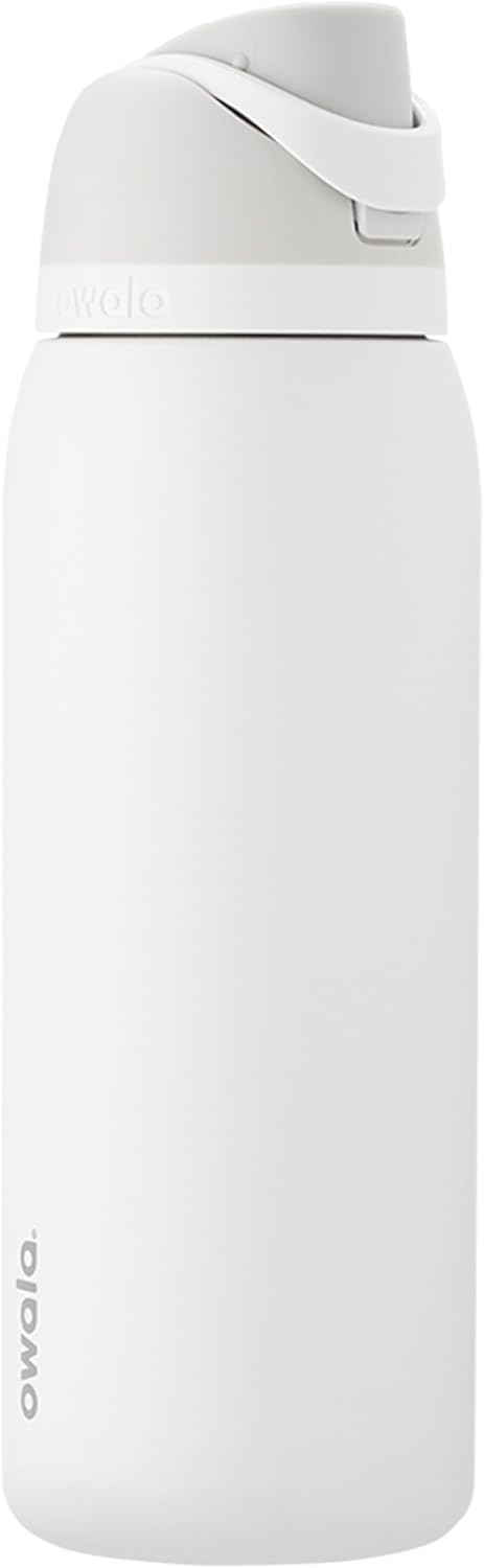 Owala FreeSip Insulated Stainless Steel Water Bottle - BPA-Free, 40 Oz, Perfect for Travel - Shy Marshmallow