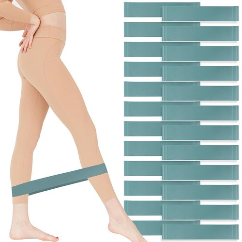 24 Pack Natural Latex Resistance Band Elastic Workout Loop for Hip Legs Glutes Thigh Strength Training, Bounce Stretchy Fidget Chair Bands Adhd Sensory Tools for Home Classroom Chairs Desk Stretch