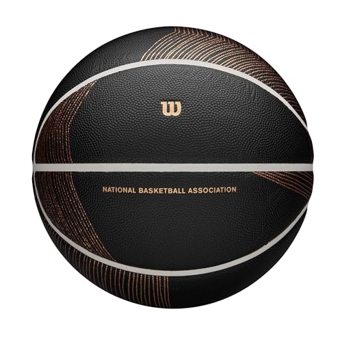Wilson NBA Champagne Series Basketball - Black/Brown, Size 7, 29.5"