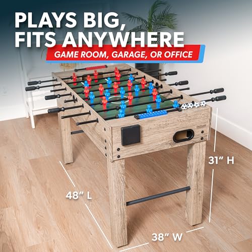 GoSports Oak 48-Inch Foosball Table - Modern Home & Game Room Edition
