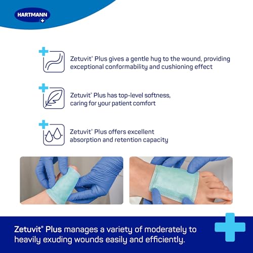 HARTMANN Zetuvit Plus Superabsorbent Wound Dressing 8x10 Inches - Pack of 10