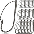 Sumind Weedless Wacky Rig Hooks - 50 Pcs Carbon Steel Fishing Hooks 1/0, Snag-Free Bass Lure Hooks