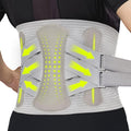 AOFIT Back Brace for Lower Back Pain Relief Lumbar Support Grey 3XL