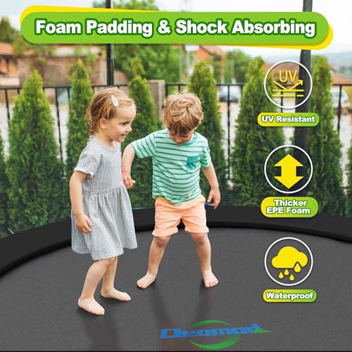 15ft Trampoline Safety Pad Replacement - Waterproof Tear-Resistant Spring Cover for Kids